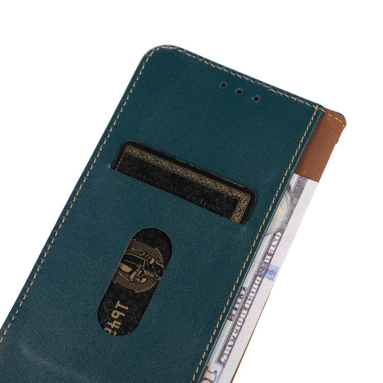For iPhone 16e KHAZNEH Nappa Top Layer Cowhide Leather Phone Case(Green) - iPhone 16e Cases by PMC TechLife | Online Shopping South Africa | PMC TechLife | Buy Now Pay Later Mobicred