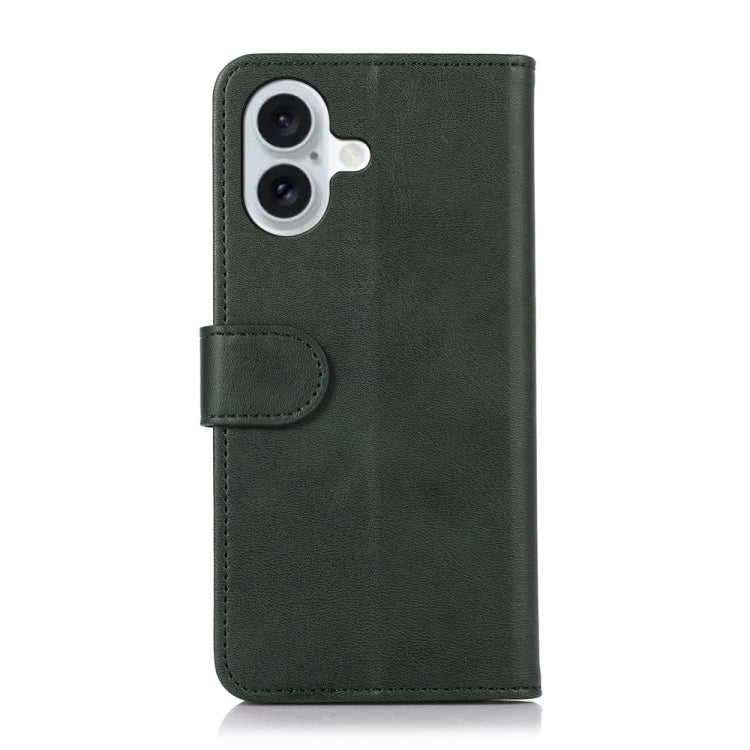 For iPhone 16 Plus Cow Texture Leather Phone Case(Green) - iPhone 16 Plus Cases by PMC TechLife | Online Shopping South Africa | PMC TechLife | Buy Now Pay Later Mobicred