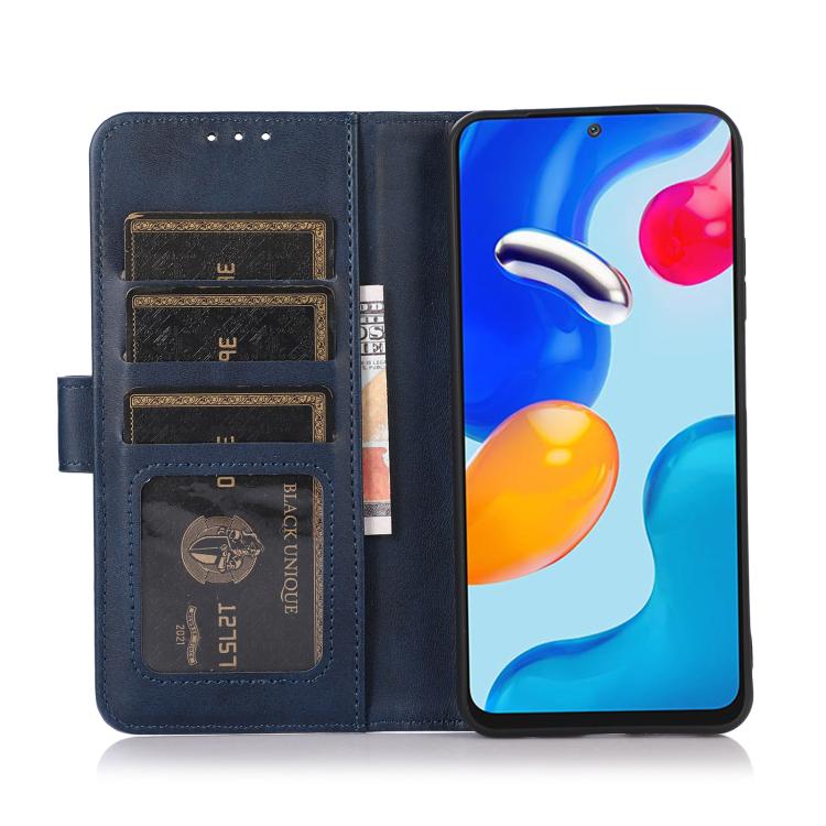 For iPhone 16e Cow Texture Leather Phone Case(Blue) - iPhone 16e Cases by PMC TechLife | Online Shopping South Africa | PMC TechLife | Buy Now Pay Later Mobicred
