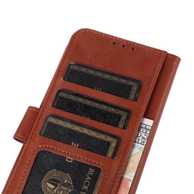 For iPhone 16e Cow Texture Leather Phone Case(Brown) - iPhone 16e Cases by PMC TechLife | Online Shopping South Africa | PMC TechLife | Buy Now Pay Later Mobicred