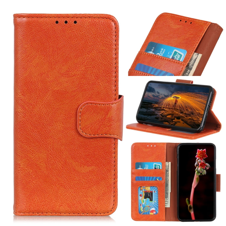 For iPhone 16 Nappa Texture Leather Case(Orange) - iPhone 16 Cases by PMC Jewellery | Online Shopping South Africa | PMC Jewellery | Buy Now Pay Later Mobicred