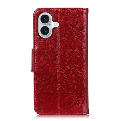 For iPhone 16 Nappa Texture Leather Case(Red) - iPhone 16 Cases by PMC Jewellery | Online Shopping South Africa | PMC Jewellery | Buy Now Pay Later Mobicred