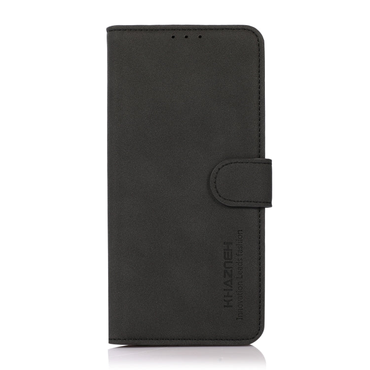 For iPhone 16 KHAZNEH Matte Texture Leather Phone Case(Black) - iPhone 16 Cases by PMC Jewellery | Online Shopping South Africa | PMC Jewellery | Buy Now Pay Later Mobicred