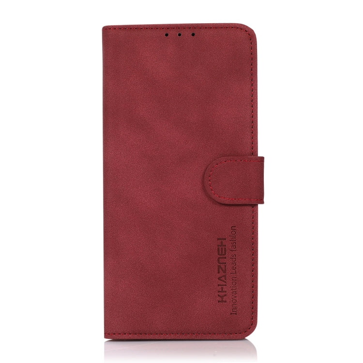 For iPhone 16 KHAZNEH Matte Texture Leather Phone Case(Red) - iPhone 16 Cases by PMC Jewellery | Online Shopping South Africa | PMC Jewellery | Buy Now Pay Later Mobicred