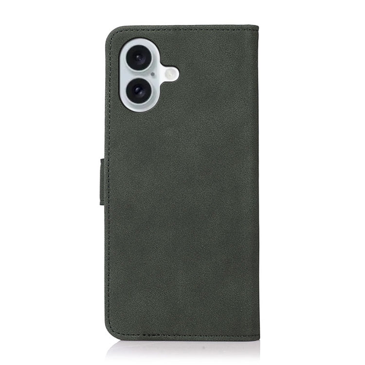 For iPhone 16 KHAZNEH Matte Texture Leather Phone Case(Green) - iPhone 16 Cases by PMC Jewellery | Online Shopping South Africa | PMC Jewellery | Buy Now Pay Later Mobicred