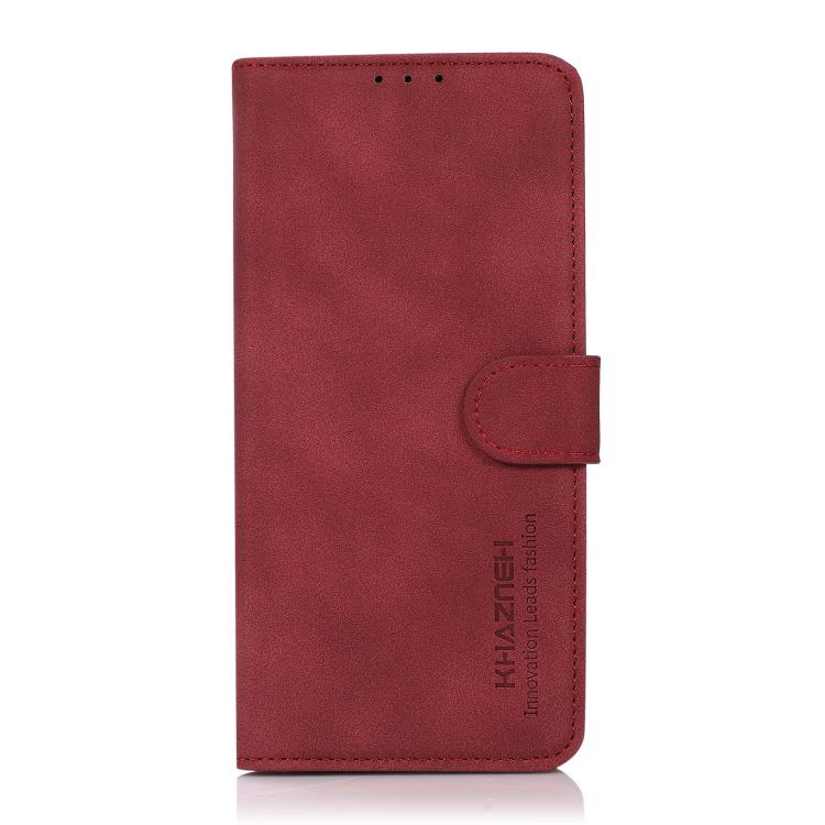 For iPhone 17 KHAZNEH Matte Texture Leather Phone Case(Red) - free shipping - PMc TechLife - Order now!