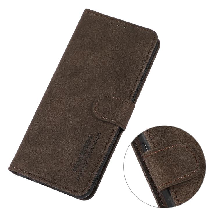 For iPhone 17 Pro Max KHAZNEH Matte Texture Leather Phone Case(Brown) - free shipping - PMc TechLife - Order now!