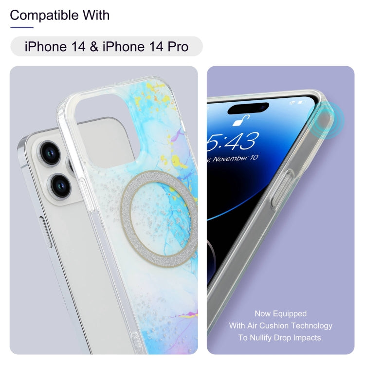 For iPhone 13 Pro Max Dual-side IMD Marble Magsafe Phone Case(White) - iPhone 13 Pro Max Cases by PMC TechLife | Online Shopping South Africa | PMC TechLife