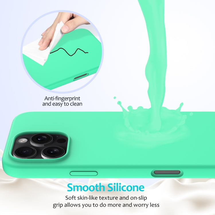 For iPhone 16 Pro Max Solid Color Silicone Phone Case(Green) - More iPhone Cases by PMC TechLife | Online Shopping South Africa | PMC TechLife | Buy Now Pay Later Mobicred
