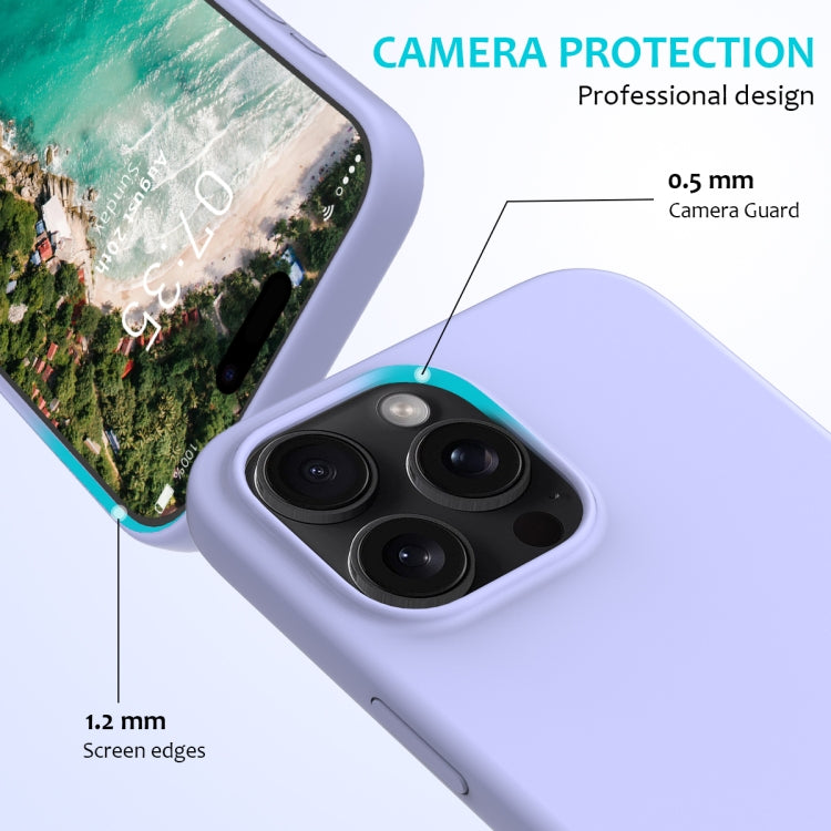 For iPhone 16 Pro Solid Color Silicone Phone Case(Purple) - More iPhone Cases by PMC TechLife | Online Shopping South Africa | PMC TechLife | Buy Now Pay Later Mobicred