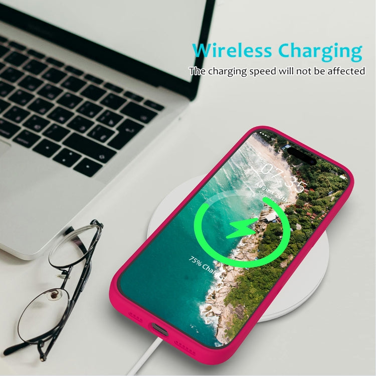 For iPhone 16 Pro Solid Color Silicone Phone Case(Rose Red) - More iPhone Cases by PMC TechLife | Online Shopping South Africa | PMC TechLife | Buy Now Pay Later Mobicred