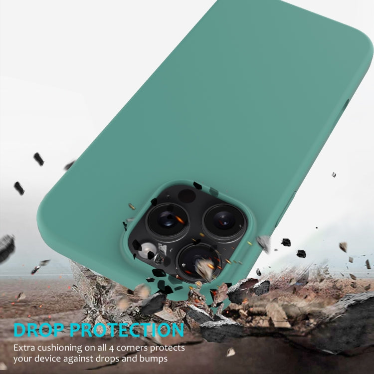 For iPhone 16 Pro Solid Color Silicone Phone Case(Pine Needle Green) - More iPhone Cases by PMC TechLife | Online Shopping South Africa | PMC TechLife | Buy Now Pay Later Mobicred