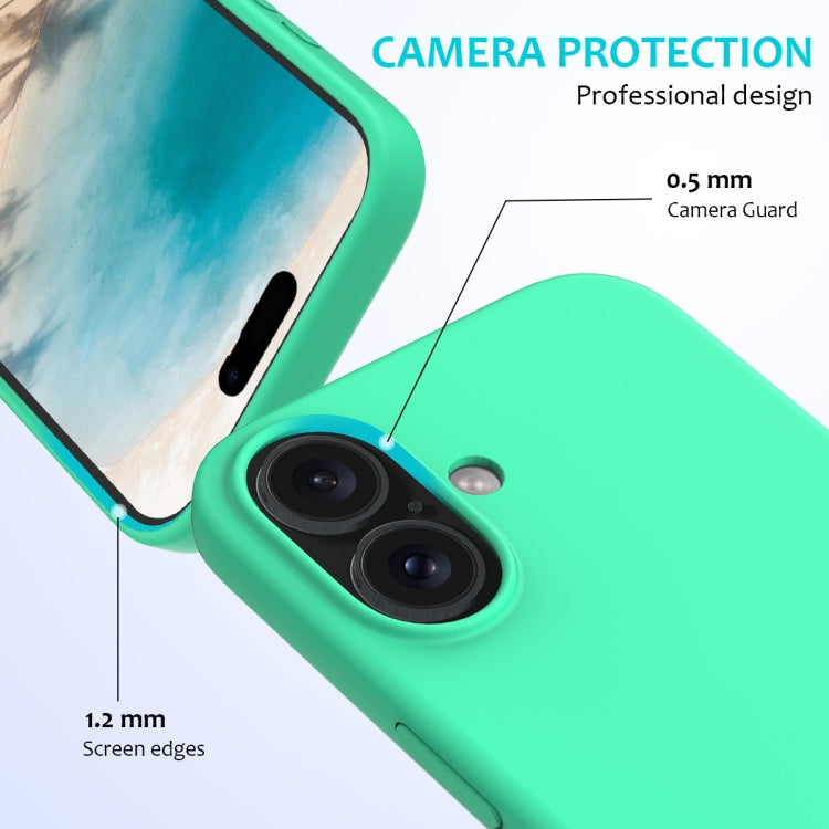 For iPhone 16 Plus Solid Color Silicone Phone Case(Green) - More iPhone Cases by PMC TechLife | Online Shopping South Africa | PMC TechLife | Buy Now Pay Later Mobicred