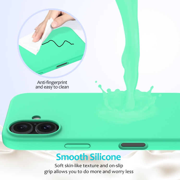 For iPhone 16 Plus Solid Color Silicone Phone Case(Green) - More iPhone Cases by PMC TechLife | Online Shopping South Africa | PMC TechLife | Buy Now Pay Later Mobicred
