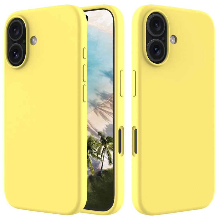 For iPhone 16 Plus Solid Color Silicone Phone Case(Lemon Yellow) - free shipping - PMC TechLife - Order now!