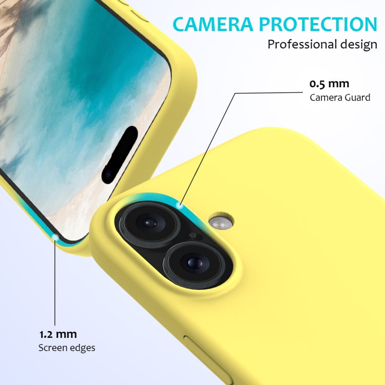 For iPhone 16 Plus Solid Color Silicone Phone Case(Lemon Yellow) - free shipping - PMC TechLife - Order now!