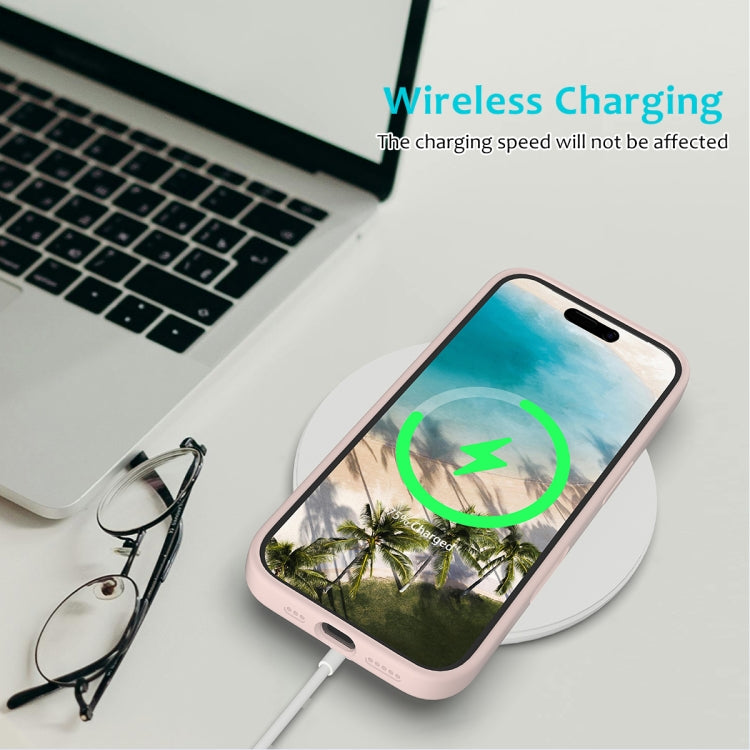 For iPhone 16 Solid Color Silicone Phone Case(Sand Pink) - More iPhone Cases by PMC TechLife | Online Shopping South Africa | PMC TechLife | Buy Now Pay Later Mobicred
