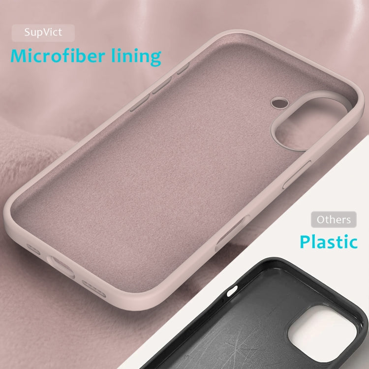 For iPhone 16 Solid Color Silicone Phone Case(Sand Pink) - More iPhone Cases by PMC TechLife | Online Shopping South Africa | PMC TechLife | Buy Now Pay Later Mobicred