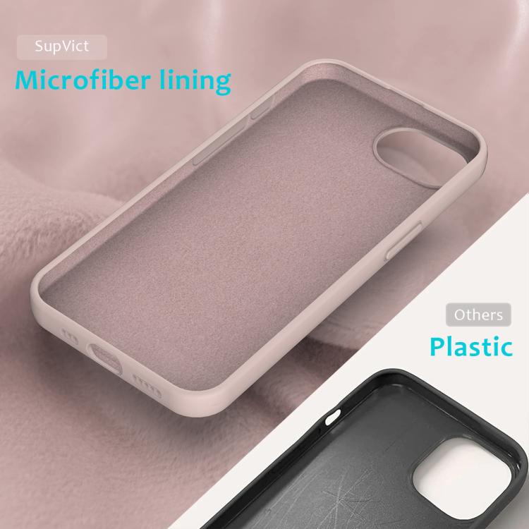 For iPhone 16e Solid Color Silicone Phone Case(Sand Pink) - iPhone 16e Cases by PMC TechLife | Online Shopping South Africa | PMC TechLife | Buy Now Pay Later Mobicred