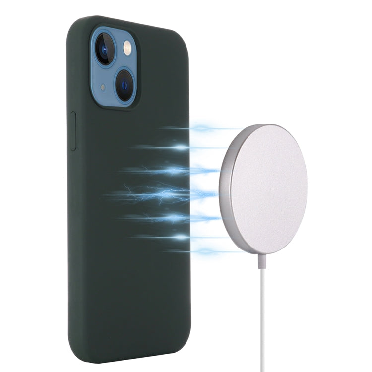 For iPhone 15 Shockproof Silicone Magsafe Phone Case(Dark Green) - iPhone 15 Cases by PMC TechLife | Online Shopping South Africa | PMC TechLife
