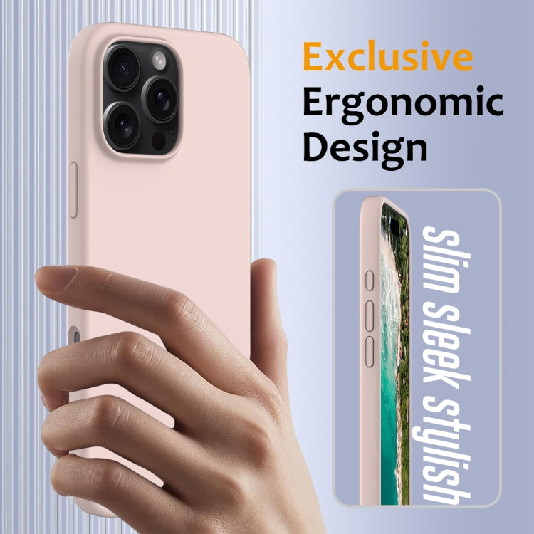 For iPhone 16 Pro Shockproof Silicone Magsafe Phone Case(Sand Pink) - iPhone 16 Pro Cases by PMC TechLife | Online Shopping South Africa | PMC TechLife | Buy Now Pay Later Mobicred
