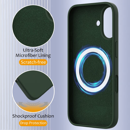 For iPhone 16 Plus Shockproof Silicone Magsafe Phone Case(Dark Green) - iPhone 16 Plus Cases by PMC Jewellery | Online Shopping South Africa | PMC Jewellery | Buy Now Pay Later Mobicred