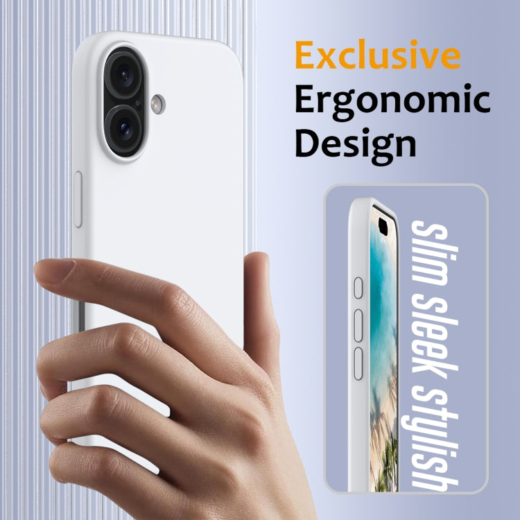 For iPhone 16 Shockproof Silicone Magsafe Phone Case(White) - iPhone 16 Cases by PMC TechLife | Online Shopping South Africa | PMC TechLife | Buy Now Pay Later Mobicred