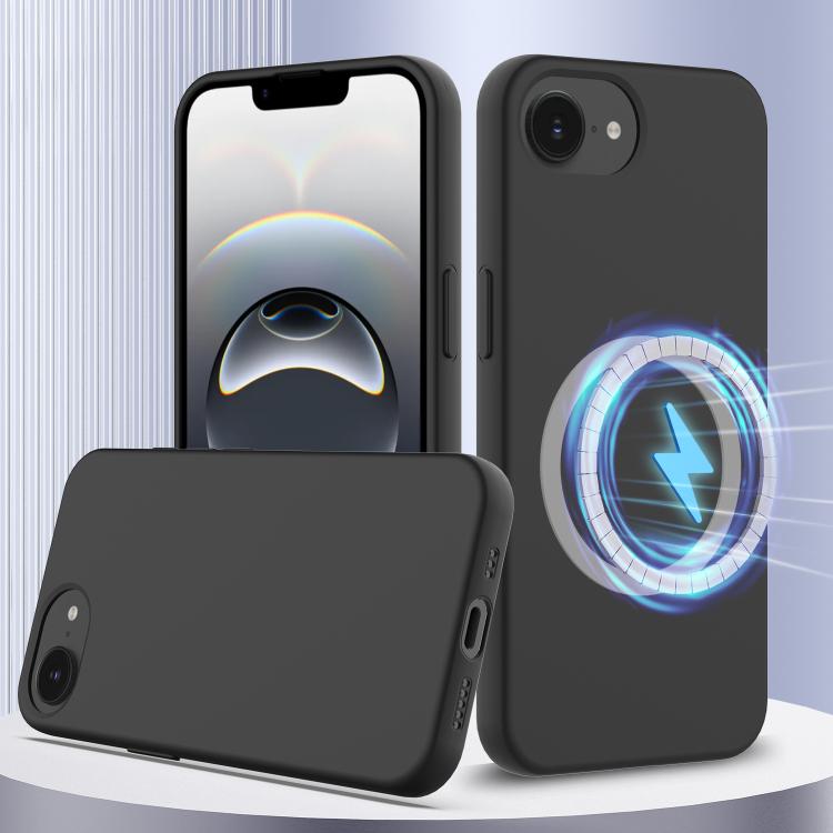 For iPhone 16e Shockproof Silicone Magsafe Phone Case(Black) - free shipping - PMC TechLife - Order now!