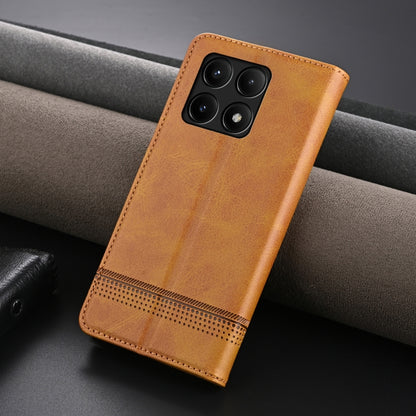 For Xiaomi Redmi K70/K70 Pro AZNS Magnetic Calf Texture Flip Leather Phone Case(Light Brown) - K70 Pro Cases by AZNS | Online Shopping South Africa | PMC Jewellery | Buy Now Pay Later Mobicred