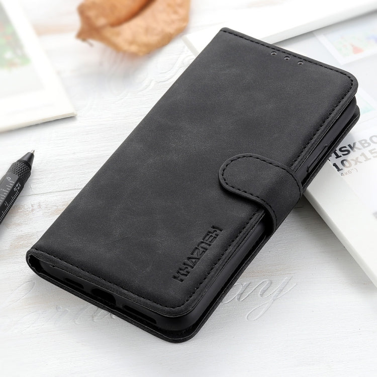 For iPhone 16 KHAZNEH Retro Texture Leather Phone Case(Black) - iPhone 16 Cases by PMC TechLife | Online Shopping South Africa | PMC TechLife | Buy Now Pay Later Mobicred