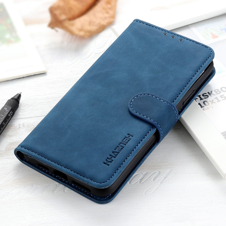 For iPhone 16 Pro KHAZNEH Retro Texture Leather Phone Case(Blue) - iPhone 16 Pro Cases by PMC TechLife | Online Shopping South Africa | PMC TechLife | Buy Now Pay Later Mobicred