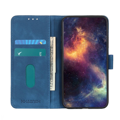 For iPhone 16 Pro KHAZNEH Retro Texture Leather Phone Case(Blue) - iPhone 16 Pro Cases by PMC Jewellery | Online Shopping South Africa | PMC Jewellery | Buy Now Pay Later Mobicred