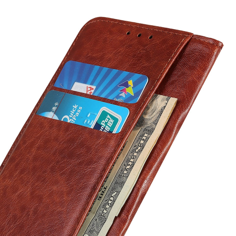 For iPhone 16 Pro Magnetic Crazy Horse Texture Horizontal Flip Leather Phone Case(Brown) - iPhone 16 Pro Cases by PMC TechLife | Online Shopping South Africa | PMC TechLife | Buy Now Pay Later Mobicred