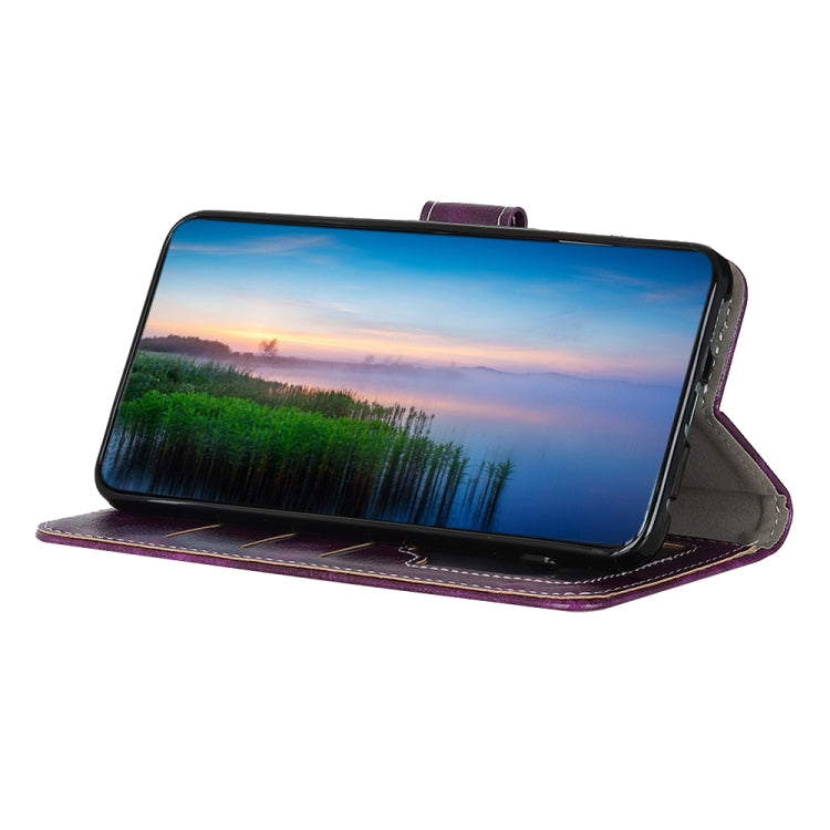 For iPhone 16 Plus Retro Crazy Horse Texture Horizontal Flip Leather Phone Case(Purple) - iPhone 16 Plus Cases by PMC TechLife | Online Shopping South Africa | PMC TechLife | Buy Now Pay Later Mobicred