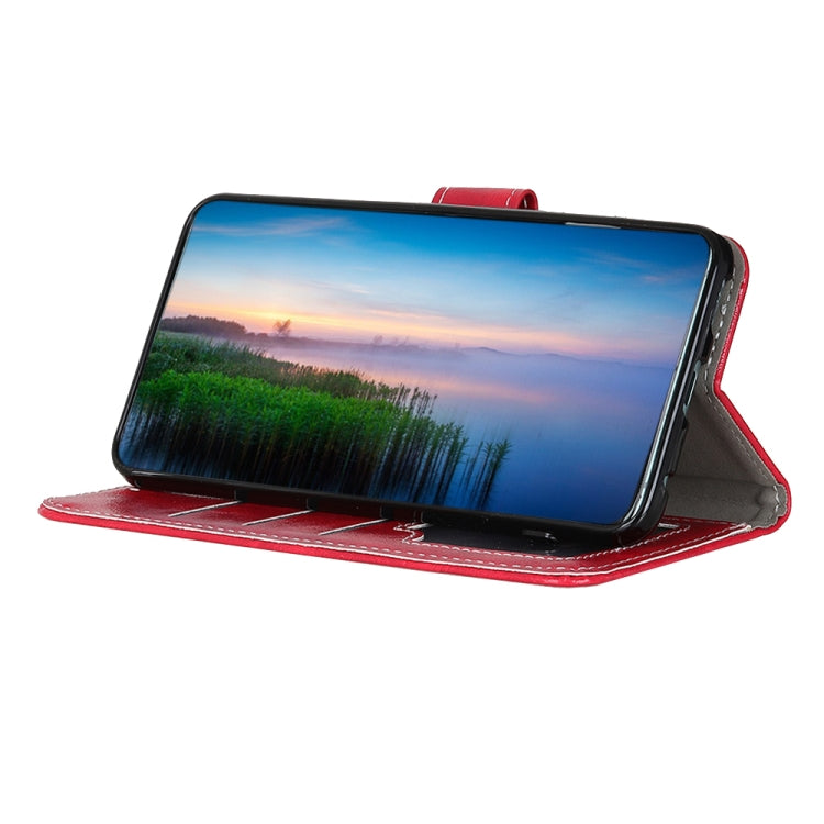 For iPhone 16e Retro Crazy Horse Texture Horizontal Flip Leather Phone Case(Red) - iPhone 16e Cases by PMC TechLife | Online Shopping South Africa | PMC TechLife | Buy Now Pay Later Mobicred