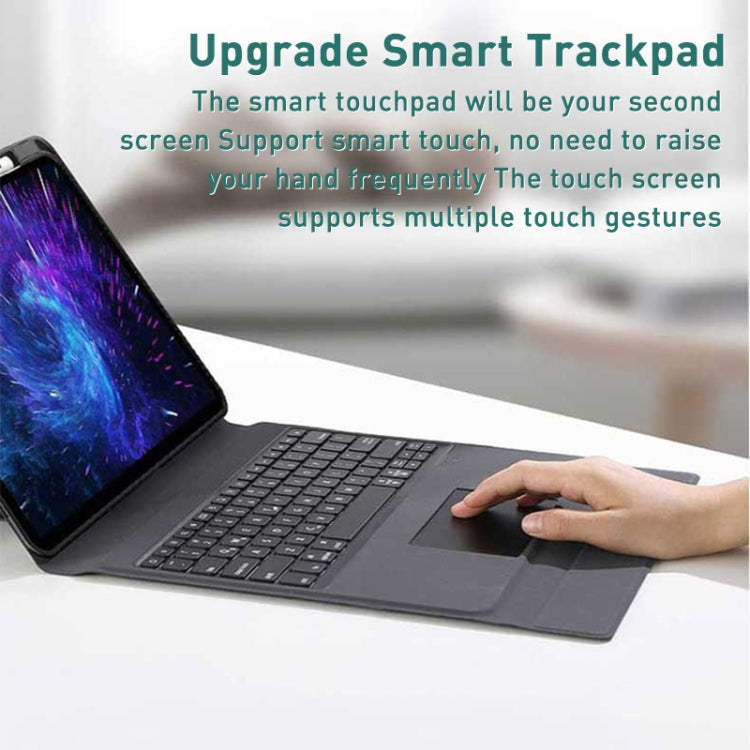 For iPad Pro 11 2022 / 2021 / 2020 Integrated Bluetooth Keyboard Leather Case with Backlight & Touchpad(Black) - For iPad Pro by PMC TechLife | Online Shopping South Africa | PMC TechLife
