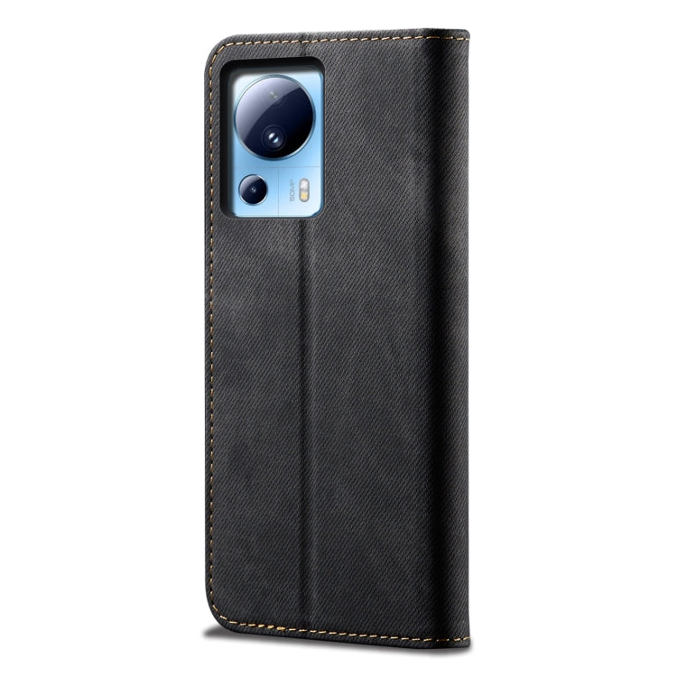 For Xiaomi 13 Lite / Civi 2 Denim Texture Flip Leather Phone Case(Black) - 13 Lite Cases by PMC TechLife | Online Shopping South Africa | PMC TechLife | Buy Now Pay Later Mobicred