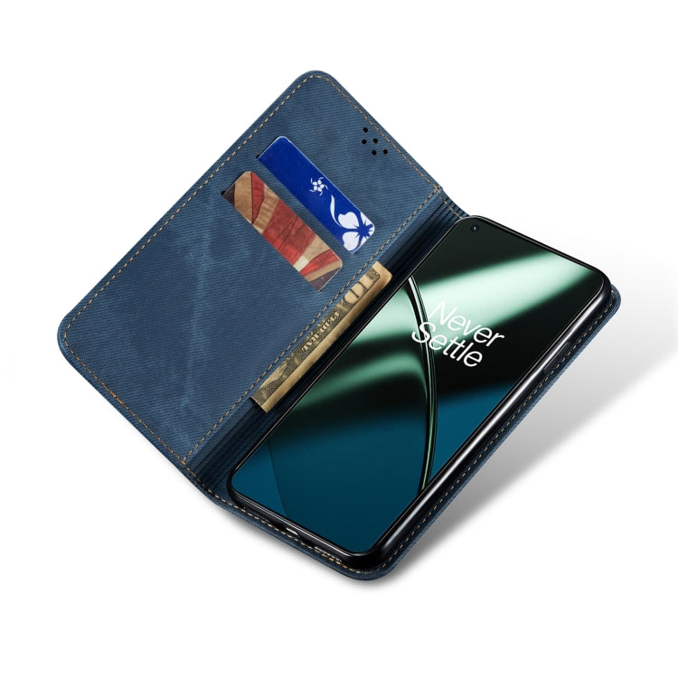 For Honor 90 Pro Denim Texture Flip Leather Phone Case(Blue) - Honor Cases by PMC TechLife | Online Shopping South Africa | PMC TechLife | Buy Now Pay Later Mobicred