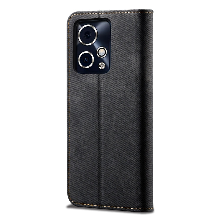 For Honor 90 GT Denim Texture Flip Leather Phone Case(Black) - Honor Cases by PMC TechLife | Online Shopping South Africa | PMC TechLife | Buy Now Pay Later Mobicred