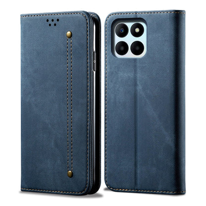 For Honor X8b 4G Global Denim Texture Flip Leather Phone Case(Blue) - Honor Cases by PMC Jewellery | Online Shopping South Africa | PMC Jewellery | Buy Now Pay Later Mobicred