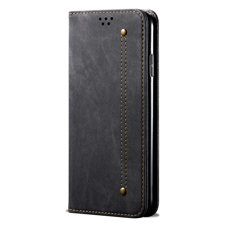 For Honor Magic6 Lite / X9b 5G Denim Texture Flip Leather Phone Case(Black) - Honor Cases by PMC TechLife | Online Shopping South Africa | PMC TechLife | Buy Now Pay Later Mobicred