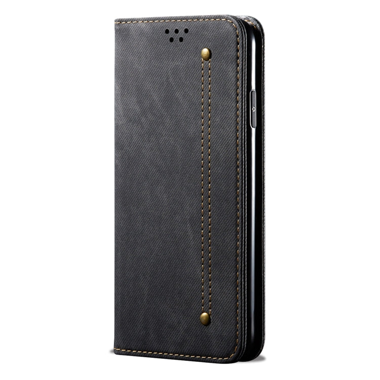 For Honor Magic6 Denim Texture Flip Leather Phone Case(Black) - Honor Cases by PMC TechLife | Online Shopping South Africa | PMC TechLife | Buy Now Pay Later Mobicred