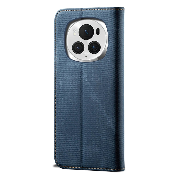 For Honor Magic6 Denim Texture Flip Leather Phone Case(Blue) - Honor Cases by PMC TechLife | Online Shopping South Africa | PMC TechLife | Buy Now Pay Later Mobicred