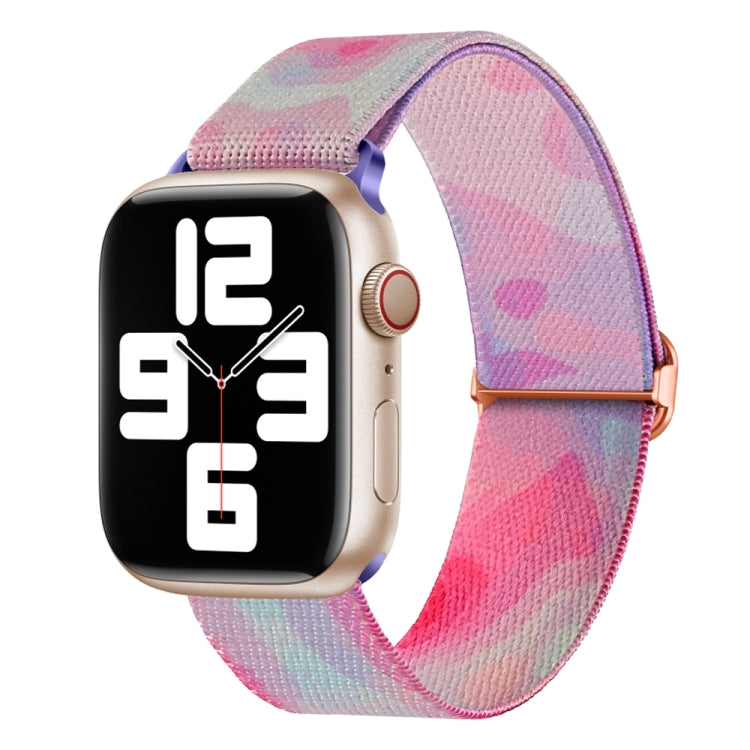 For Apple Watch SE 40mm Painted Pattern Nylon Replacement Watch Band(Ladder Purple Blue) - free shipping - PMc TechLife - Order now!