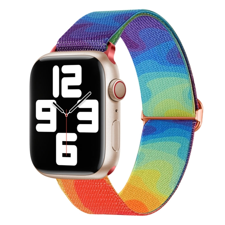 For Apple Watch SE 40mm Painted Pattern Nylon Replacement Watch Band(Liquid Colorful) - Watch Bands by PMc TechLife | Online Shopping South Africa | PMc TechLife | Buy Now Pay Later Mobicred