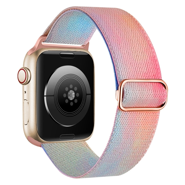 For Apple Watch SE 2023 44mm Painted Pattern Nylon Replacement Watch Band(Symphony Aurora) - free shipping - PMc TechLife - Order now!