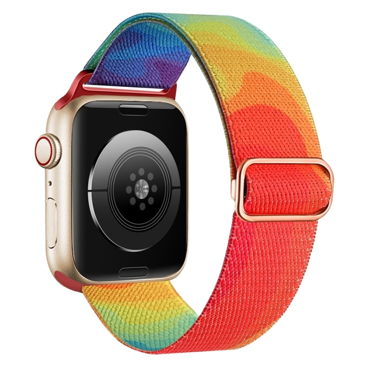 For Apple Watch 9 45mm Painted Pattern Nylon Replacement Watch Band(Liquid Colorful) - Watch Bands by PMc TechLife | Online Shopping South Africa | PMc TechLife | Buy Now Pay Later Mobicred