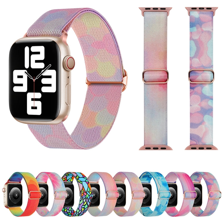 For Apple Watch Ultra 2 49mm Painted Pattern Nylon Replacement Watch Band(Flower Butterfly) - Watch Bands by PMC Jewellery | Online Shopping South Africa | PMC Jewellery | Buy Now Pay Later Mobicred