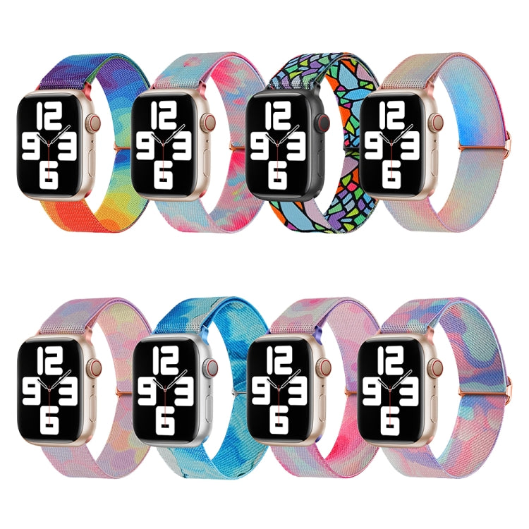 For Apple Watch 4 44mm Painted Pattern Nylon Replacement Watch Band(Symphony Aurora) - free shipping - PMc TechLife - Order now!