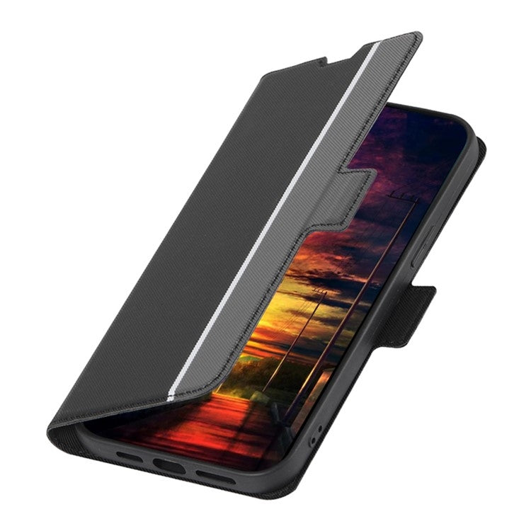 For Infinix Note 40 Pro 4G Twill Texture Side Button Leather Phone Case(Black) - Infinix Cases by PMC TechLife | Online Shopping South Africa | PMC TechLife | Buy Now Pay Later Mobicred